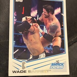 Topps SmackDown Wrestling Card with Blue and Black Accents